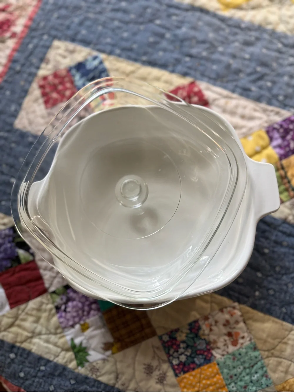 Vintage Corning Ware Blue Floral P-1-B 1 Qt Casserole Dish w Glass Lid USA